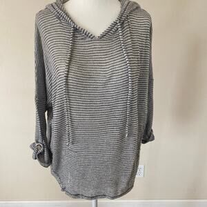 Small gray white hoodie sweater